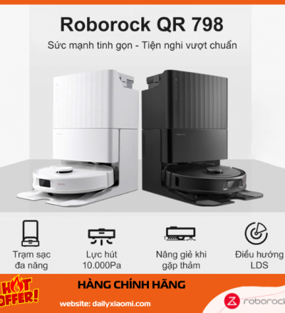 QR 798 – Robot Hút Bụi Lau Nhà Cho Nhà Rộng.