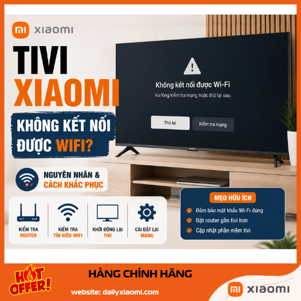 Tivi Xiaomi không kết nối được wifi: cách sửa theo lỗi